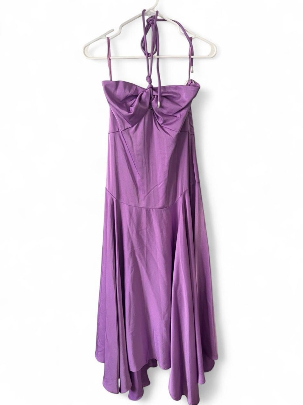 Brand New A.L.C Purple Halter Tie-Back Midi Dress